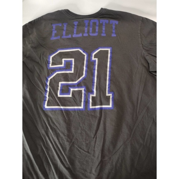NIKE DALLAS COWBOYS Zeke Elliot T-Shirt 21 Mens Large Grey - Picture 4 of 6